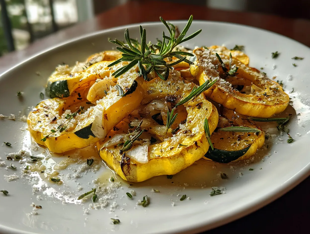 Herb-Roasted Patty Pan Squash with Garlic, Parmesan, and Fresh Mediterranean Seasonings - secondary view